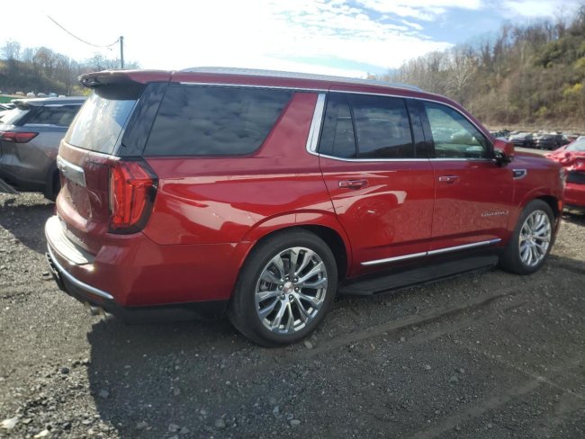 Salvage 2024 Gmc Yukon Denali in Burgundy