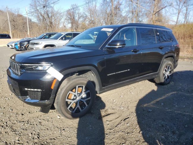 Salvage 2025 Jeep Grand Cherokee L Limited in Black