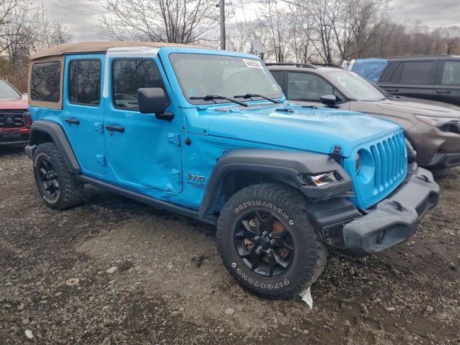 Salvage 2021 Jeep Wrangler Unlimited Sport in Blue