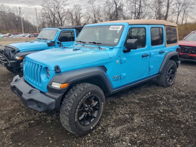 Salvage 2021 Jeep Wrangler Unlimited Sport in Blue