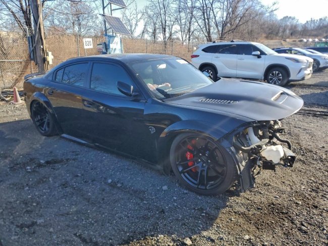 Salvage 2021 Dodge Charger Srt Hellcat in Black