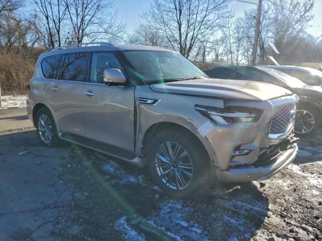 Salvage 2023 Infiniti Qx80 Luxe in Gold