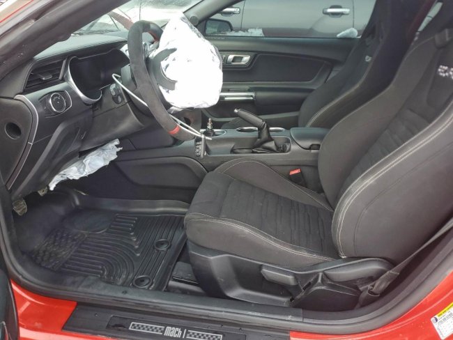 Salvage 2021 Ford Mustang Mach I in Red