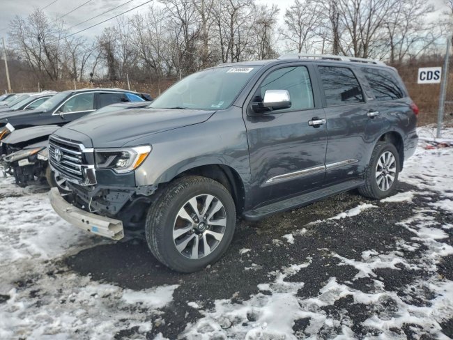 Salvage 2021 Toyota Sequoia Limited in Gray