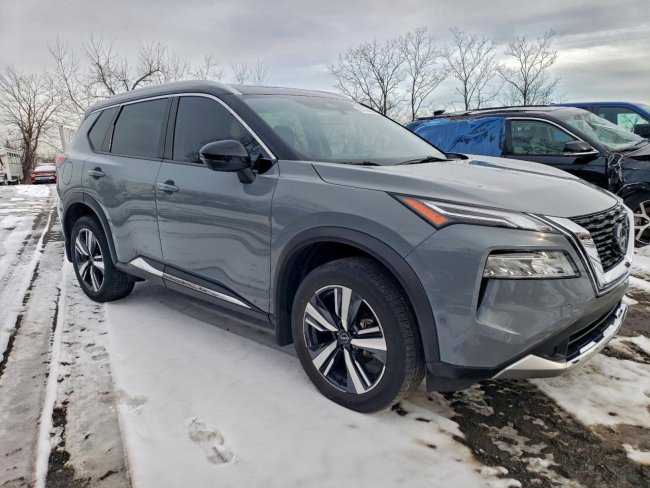 Salvage 2023 Nissan Rogue Platinum in Gray