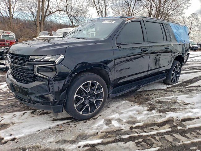 Salvage 2023 Chevrolet Suburban Rst in Black