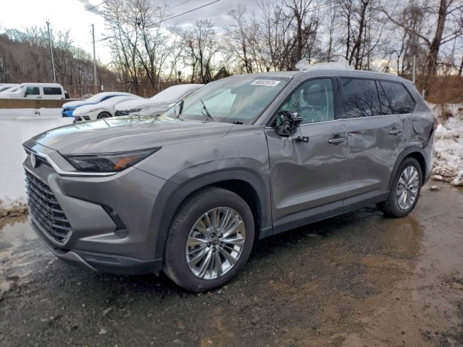 Salvage 2025 Toyota Grand Highlander Platinum in Серый