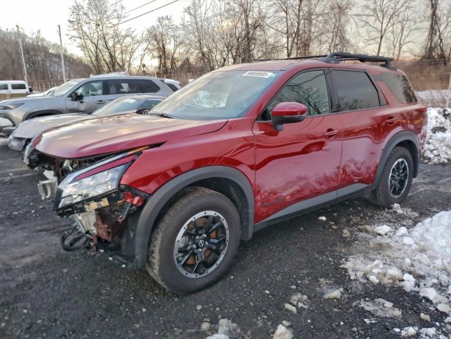 Salvage 2024 Nissan Pathfinder Rock Creek in Burgundy