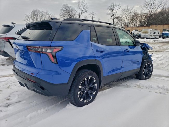 Salvage 2025 Chevrolet Equinox Rs in Blue