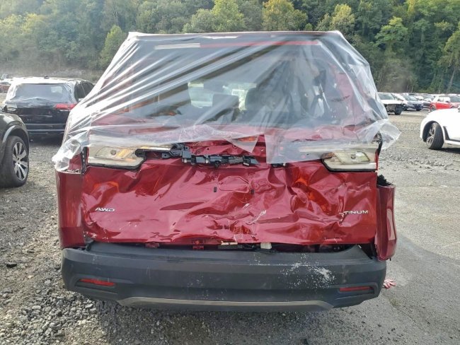 Salvage 2025 Toyota Grand Highlander Platinum in Burgundy
