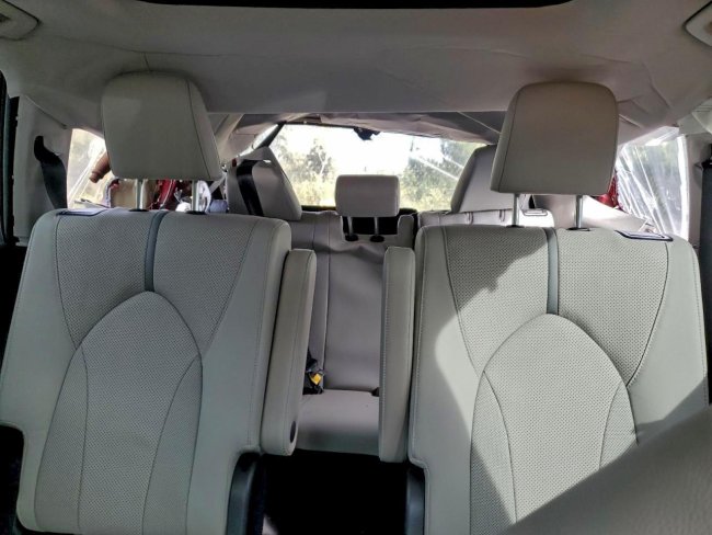 Salvage 2025 Toyota Grand Highlander Platinum in Burgundy