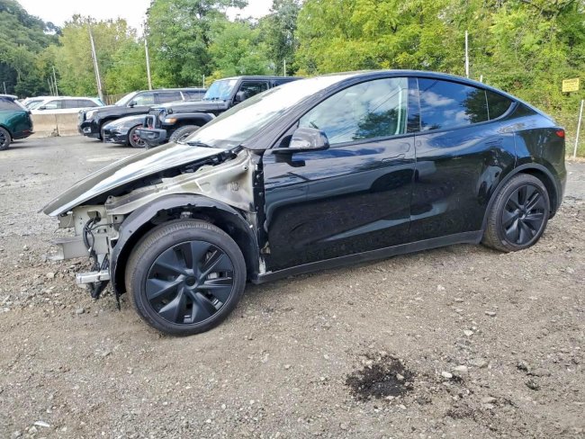 Salvage 2025 Tesla Model Y  in Black