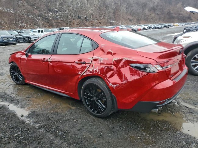 Salvage 2025 Toyota Camry Xse in Burgundy
