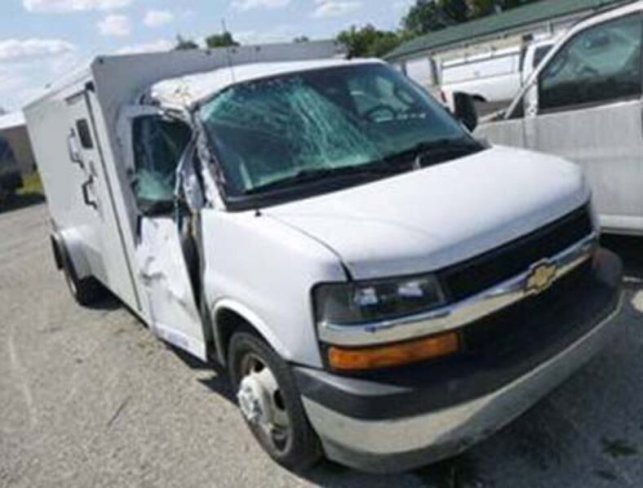 Salvage 2022 Chevrolet Express Titan Armored Van in White