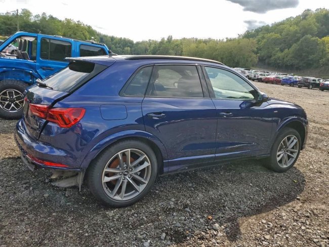 Salvage 2025 Audi Q3 Premium S Line 45 in Blue