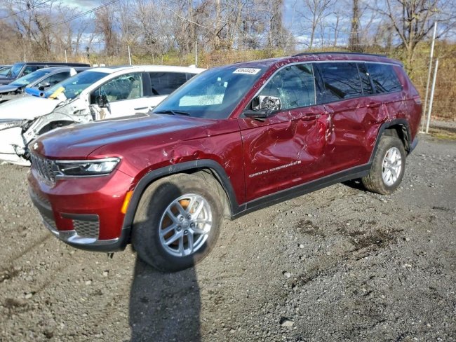Salvage 2025 Jeep Grand Cherokee L  in Burgundy