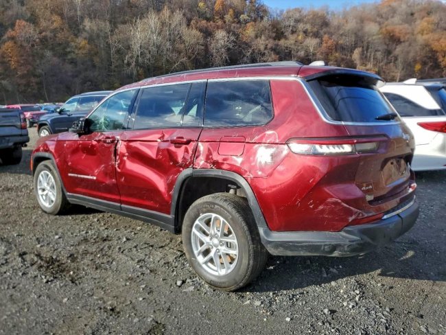 Salvage 2025 Jeep Grand Cherokee L  in Burgundy