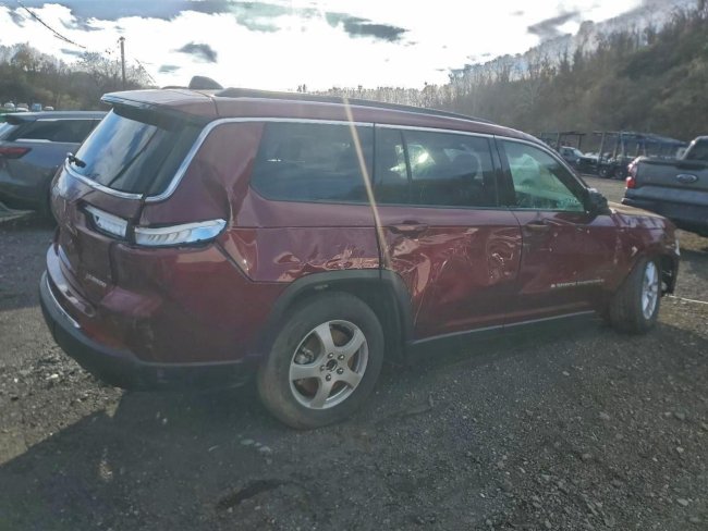 Salvage 2025 Jeep Grand Cherokee L  in Burgundy