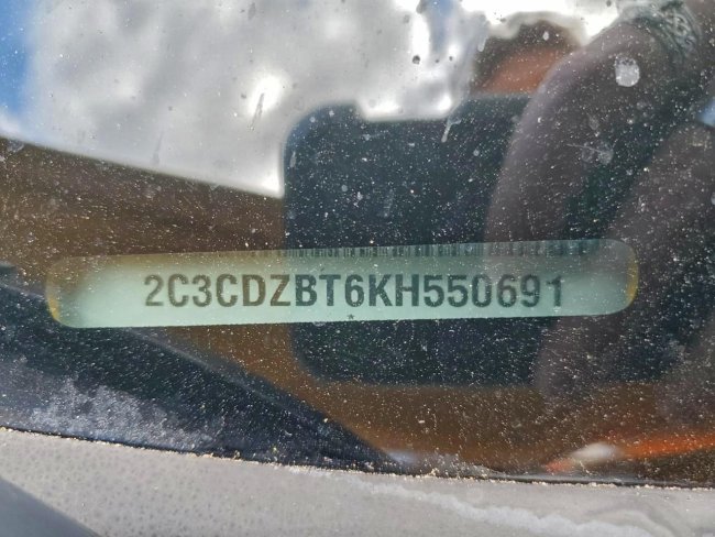 Salvage 2019 Dodge Challenger R/t in Yellow