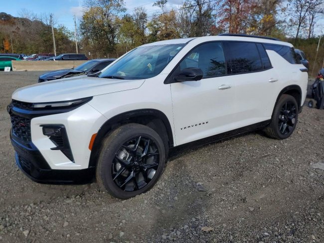 Salvage 2025 Chevrolet Traverse Rs in White