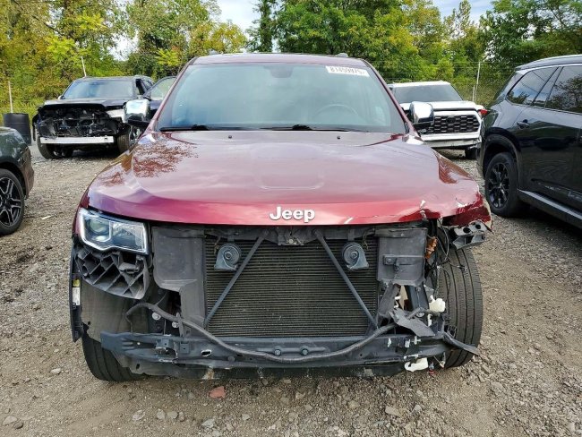 Salvage 2022 Jeep Grand Cherokee Limited in Burgundy