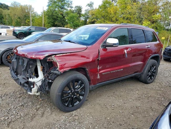 Salvage 2022 Jeep Grand Cherokee Limited in Burgundy