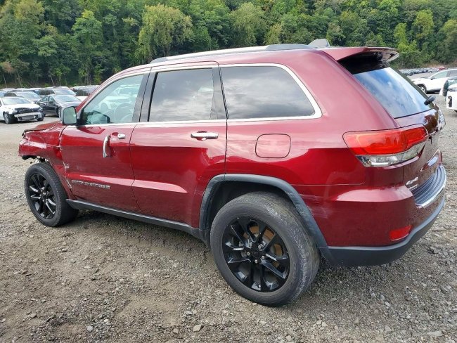 Salvage 2022 Jeep Grand Cherokee Limited in Burgundy