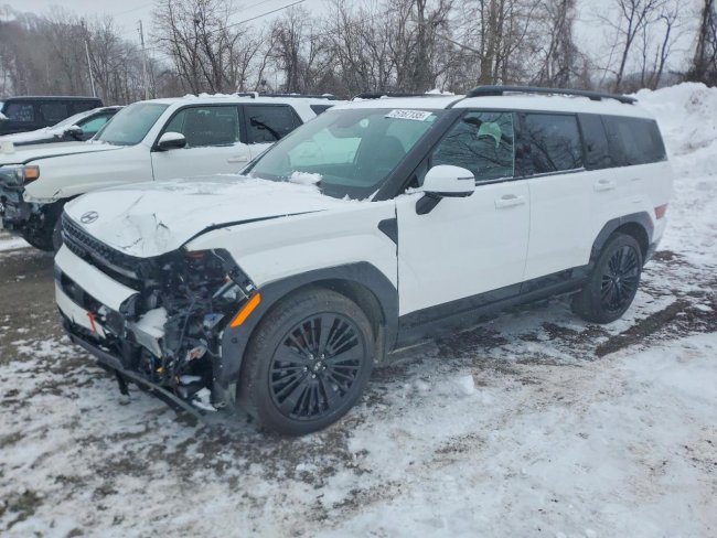Salvage 2025 Hyundai Santa Fe Calligraphy in White