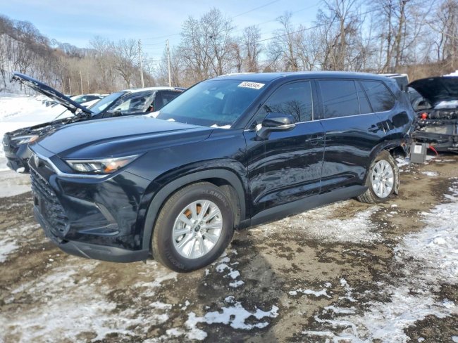 Salvage 2025 Toyota Grand Highlander Xle in Black