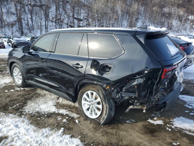 Salvage 2025 Toyota Grand Highlander Xle in Black