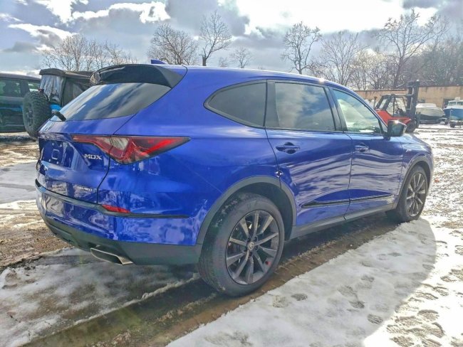 Salvage 2025 Acura Mdx A-spec in Blue