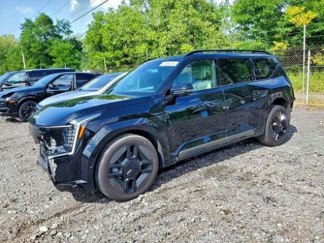 Salvage 2024 Kia Ev9 Gt Line in Black