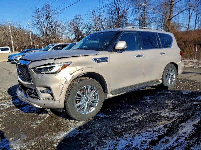 Salvage 2023 Infiniti Qx80 Luxe in Gold