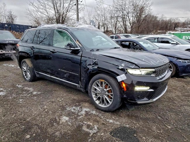 Salvage 2022 Jeep Grand Cherokee Summit in Black