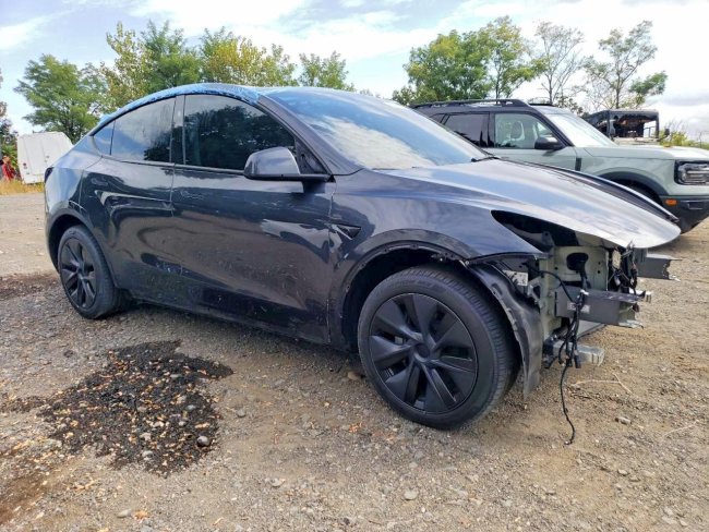 Salvage 2025 Tesla Model Y  in Gray