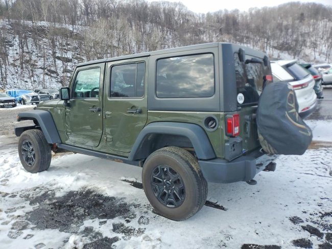 Salvage 2016 Jeep Wrangler Unlimited Sport in Green
