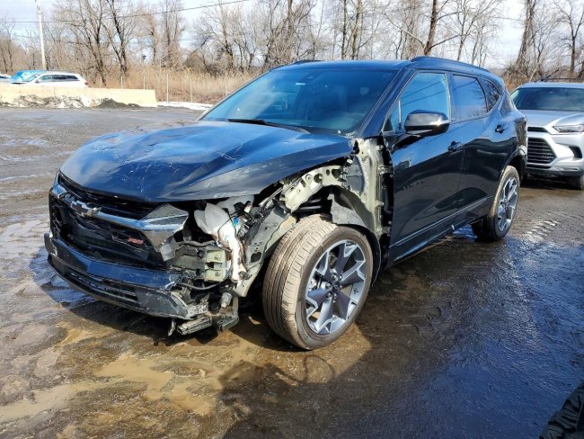 Salvage 2022 Chevrolet Blazer Rs in Black