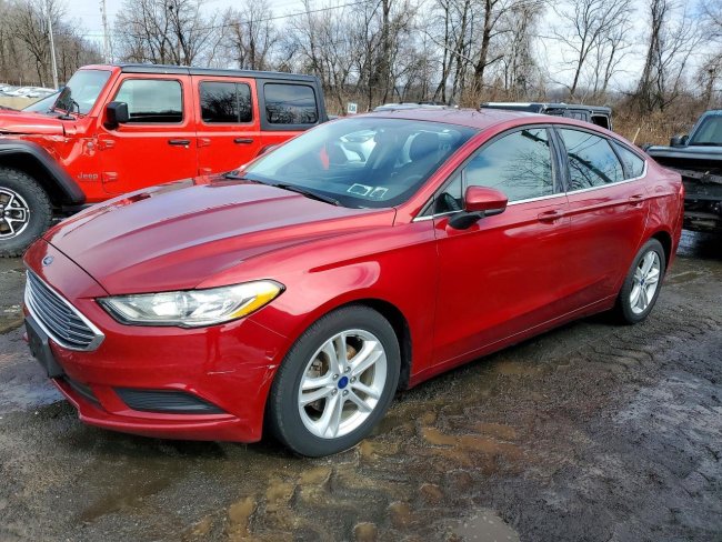 Salvage 2018 Ford Fusion Se in Burgundy