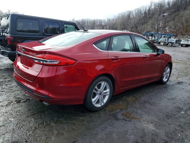 Salvage 2018 Ford Fusion Se in Burgundy