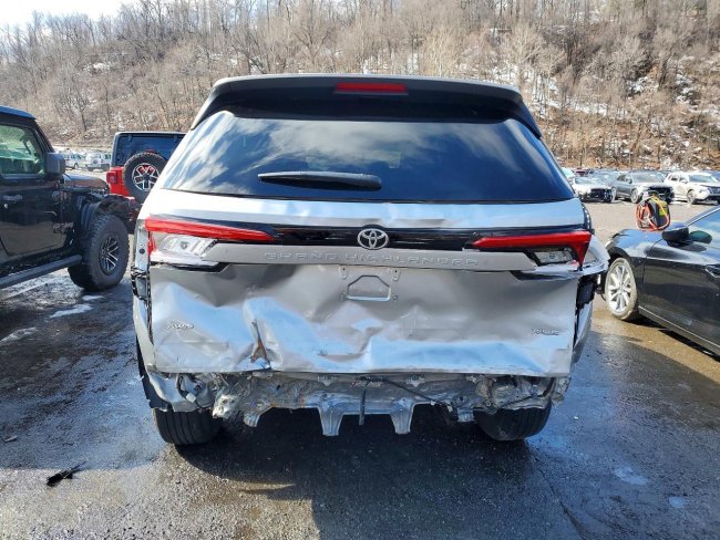 Salvage 2024 Toyota Grand Highlander Xle in Gray
