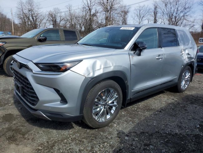 Salvage 2024 Toyota Grand Highlander Platinum in Silver