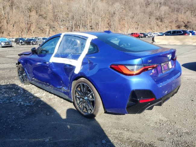 Salvage 2024 Bmw I4 M50 in Blue