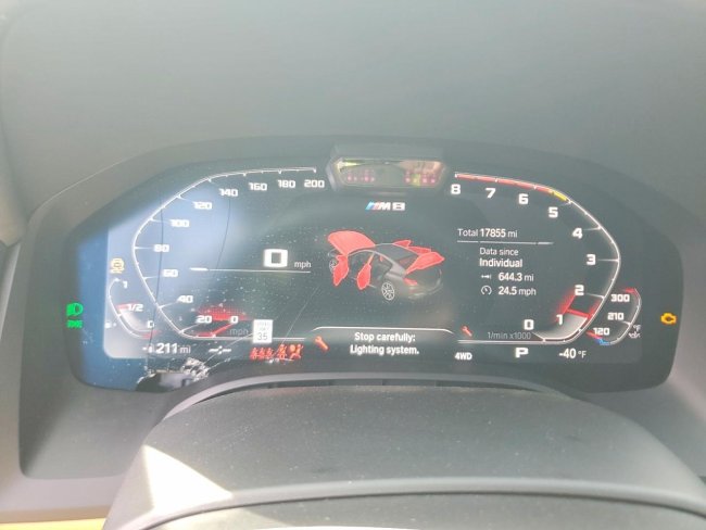 Salvage 2025 Bmw M8 Competition in Black