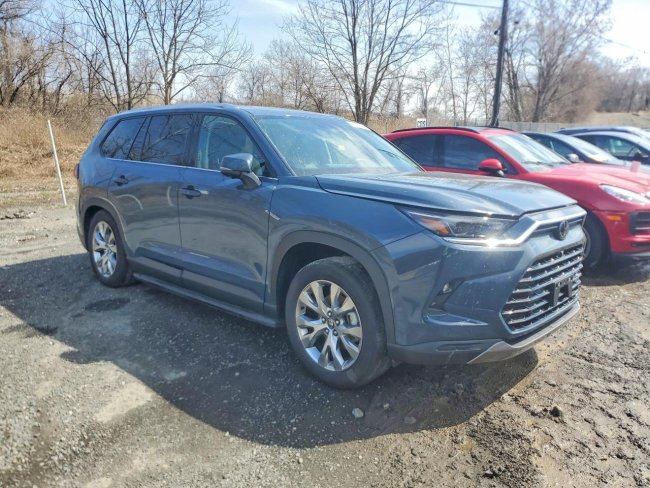 Salvage 2025 Toyota Grand Highlander Hybrid Limited in Gray