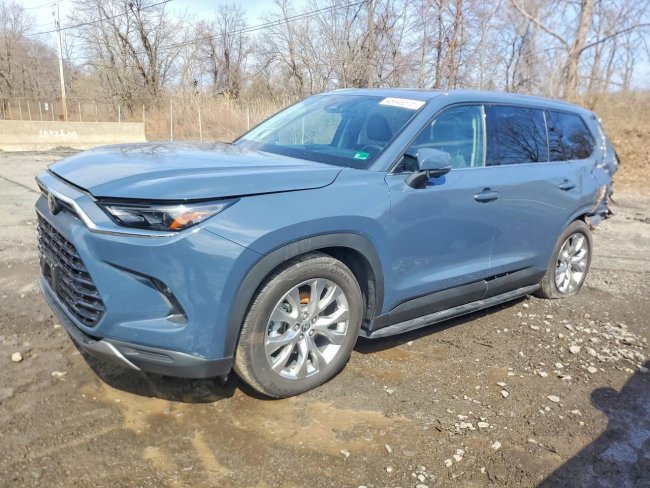 Salvage 2025 Toyota Grand Highlander Hybrid Limited in Gray