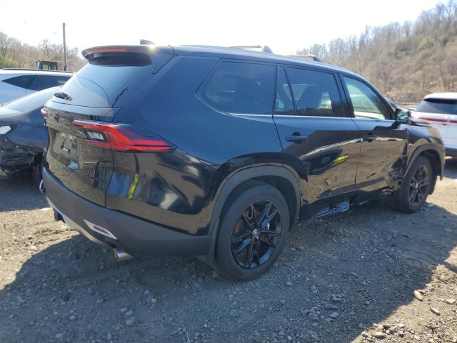 Salvage 2025 Toyota Grand Highlander Hybrid Max Platinum in Black