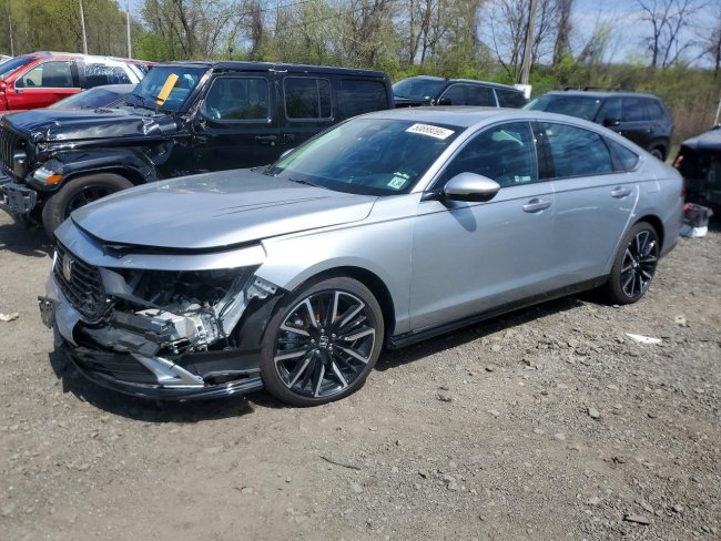Salvage 2024 Honda Accord Touring Hybrid in Silver