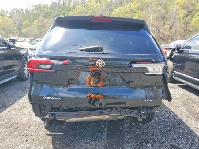 Salvage 2025 Toyota Grand Highlander Xle in Black