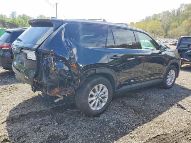 Salvage 2025 Toyota Grand Highlander Xle in Black