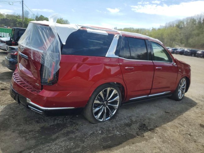 Salvage 2025 Cadillac Escalade Premium Luxury in Red